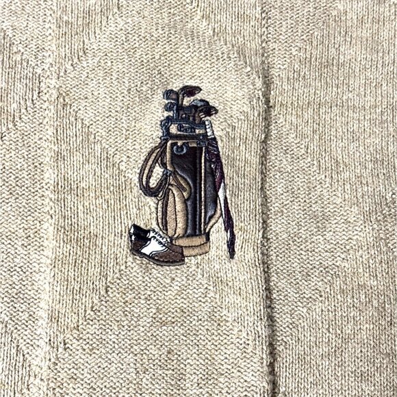 Fairway Sport Golf Embroidered Knit Sweater Xl Made In Usa - Picture 2 of 6